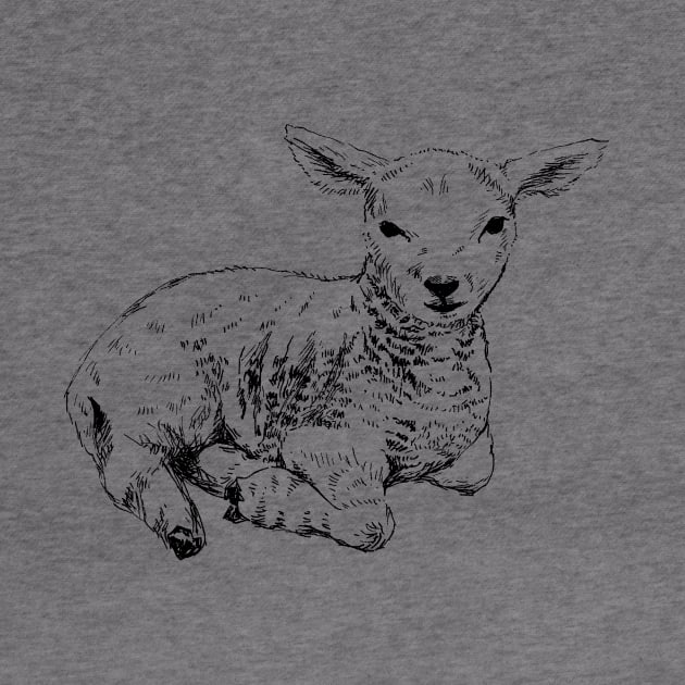 Lamb print by rachelsfinelines